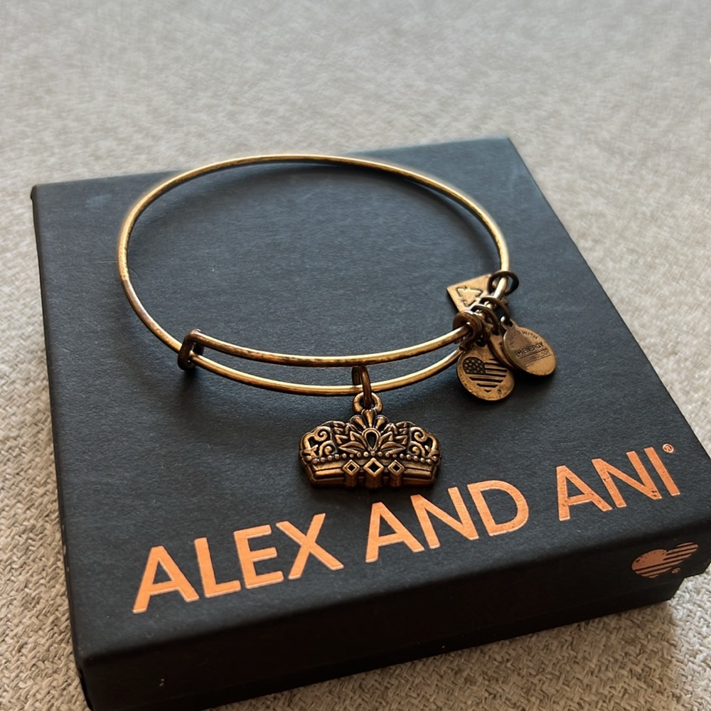 Alex and Ani Queens Crown Charm Bracelet